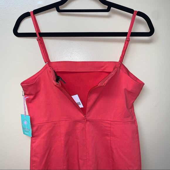 NWT Forever 21 Hot Pink Fitted Bodycon Sleeveless Mini Dress Size: Large - Picture 7 of 10